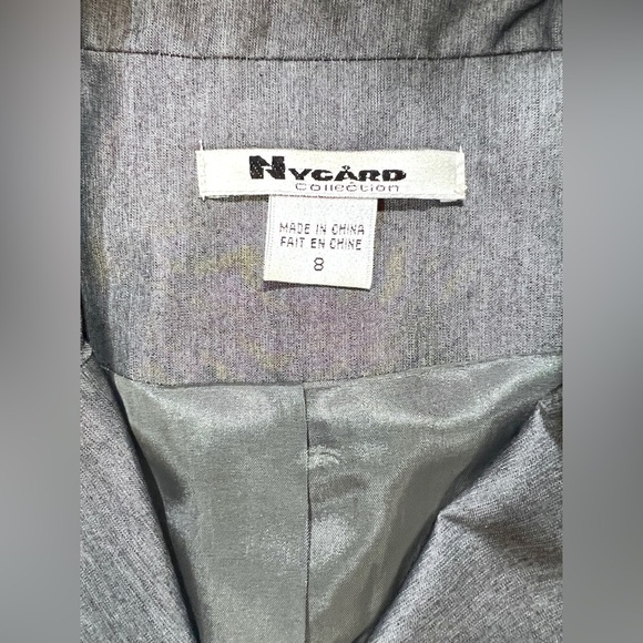 NYGAARD Gray Chambray crop blazer size 8 - Picture 10 of 14